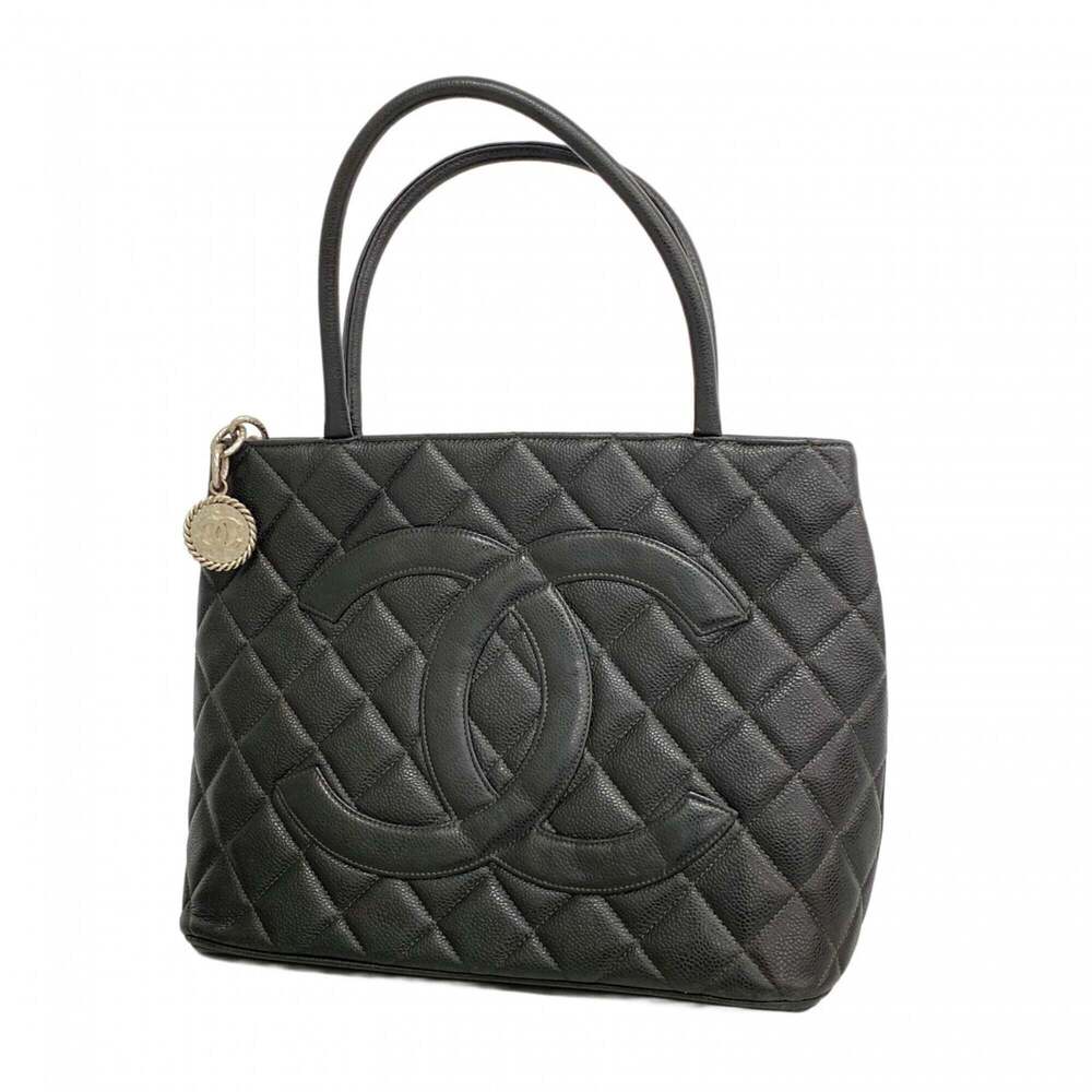 CHANEL Black Caviar Leather Reissue Tote Bag